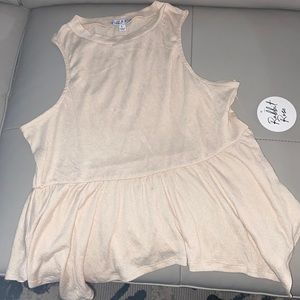 Beige flowy tank top